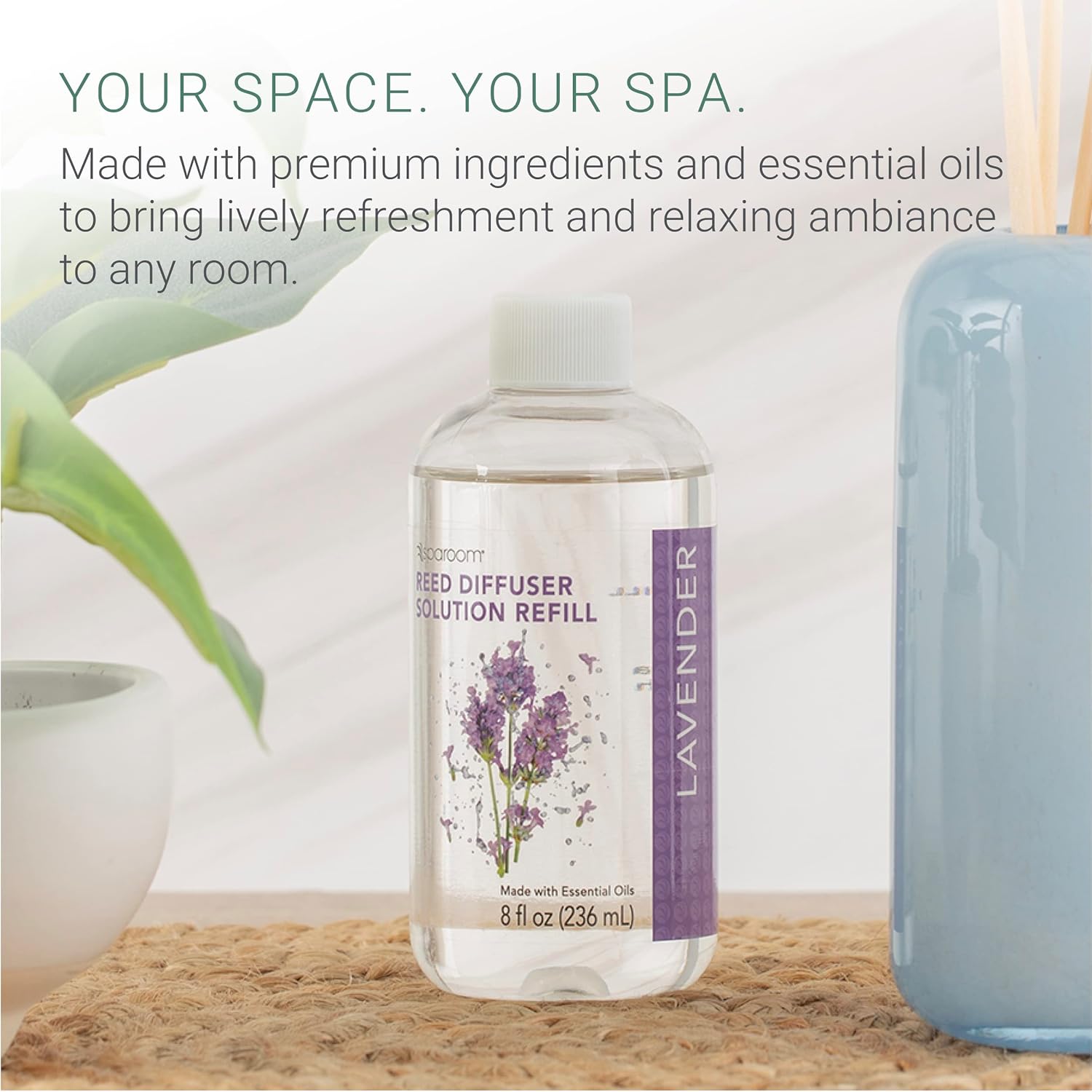 SpaRoom Reed Diffuser Oil Refill Lavender Scent 8oz