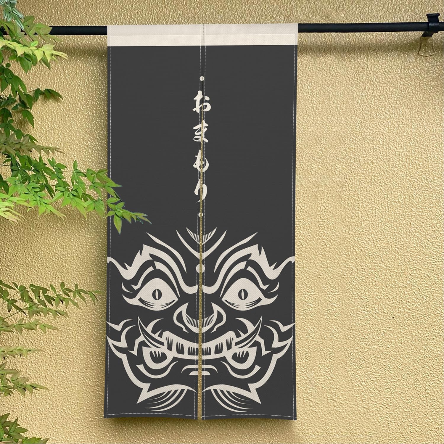 Traditional Japanese Noren Door Curtain with Funny Print