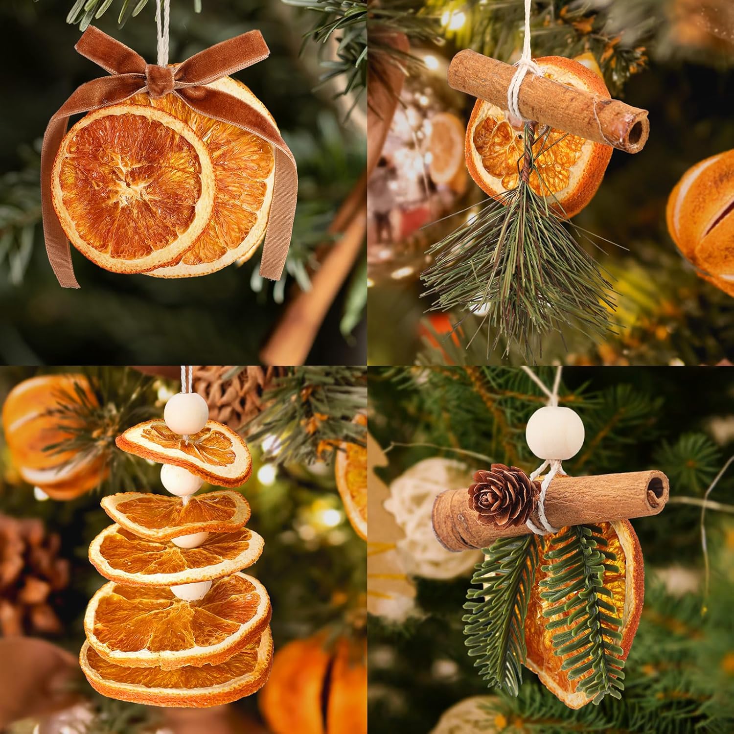 Amyhill 10 Pcs Dried Orange Slice Christmas Ornaments