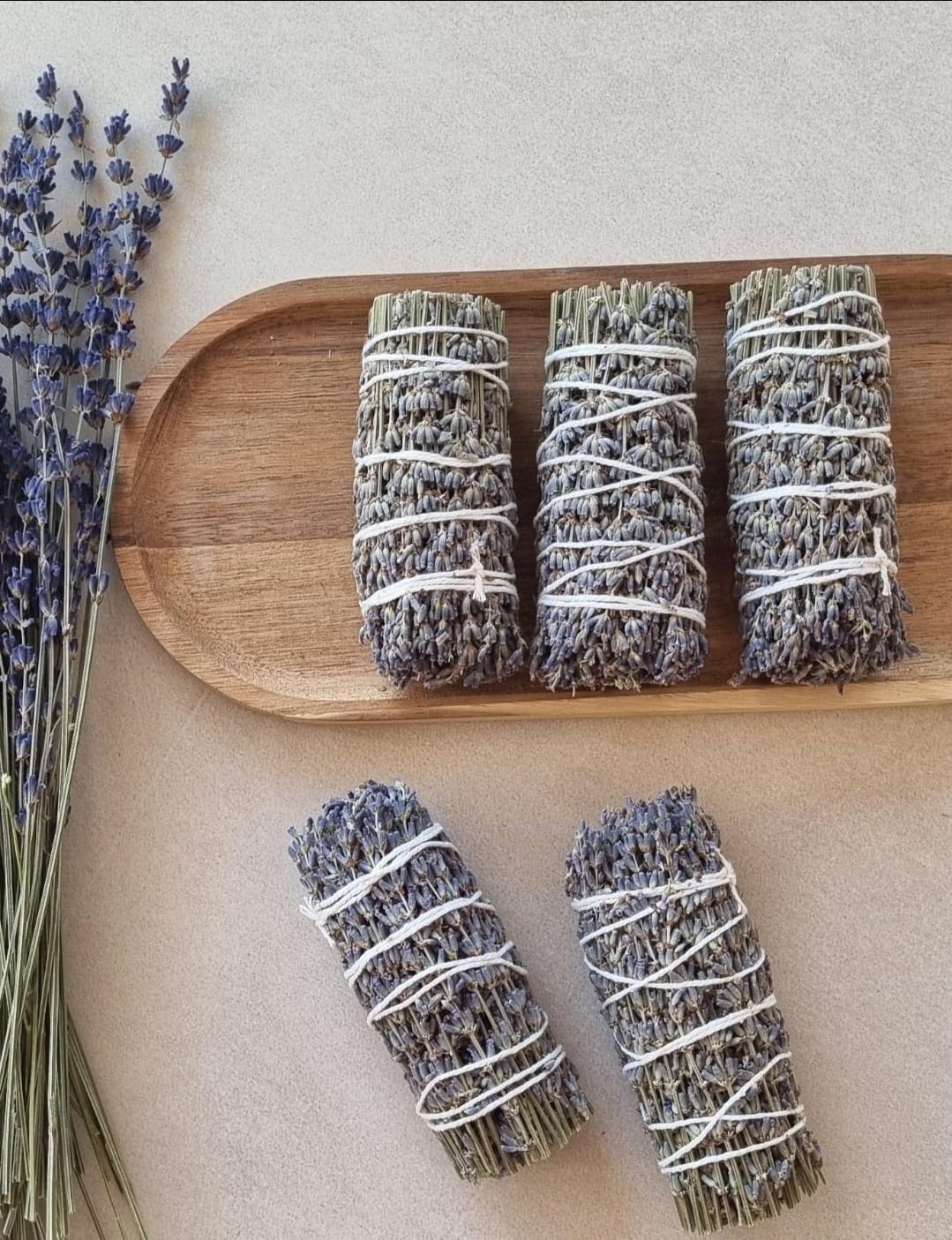 Organic Lavender Smudge Sticks 10cm