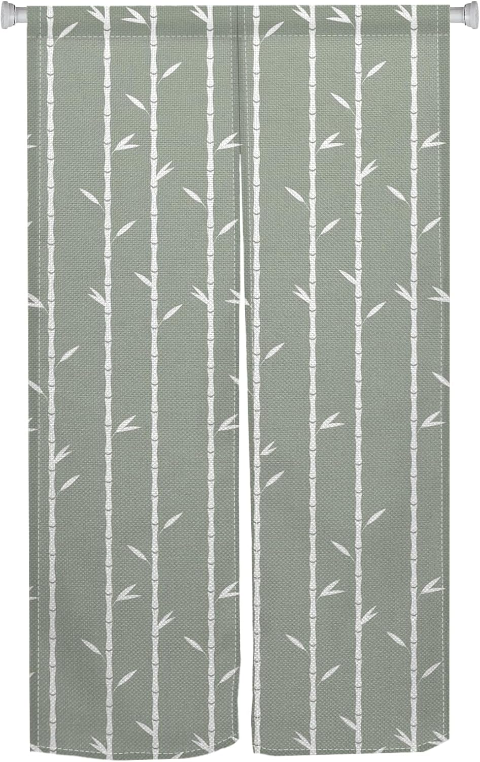Boho Style Bamboo Decor Curtain for Home Entryway