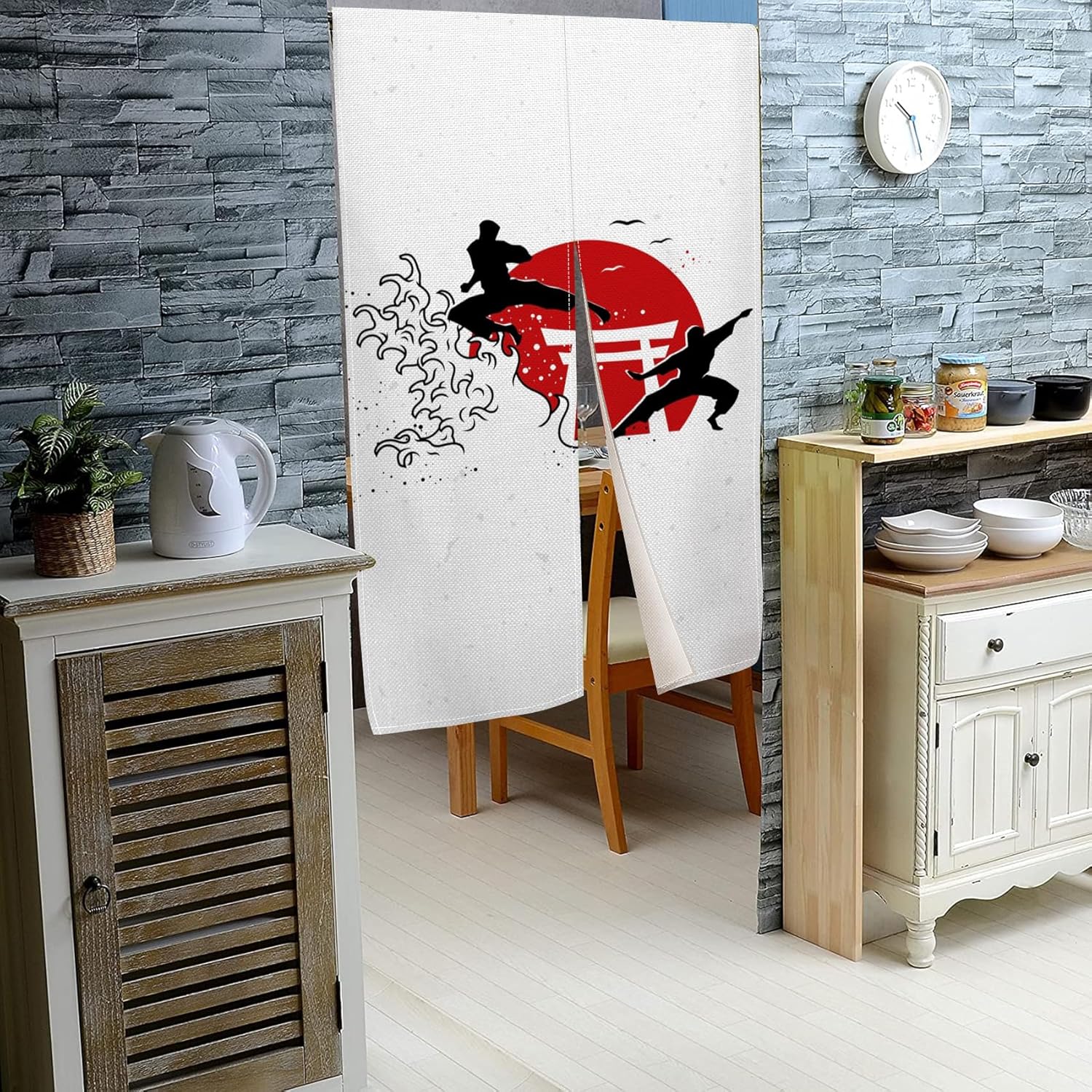 Japanese Noren Door Curtain Panel 34x60 Inch