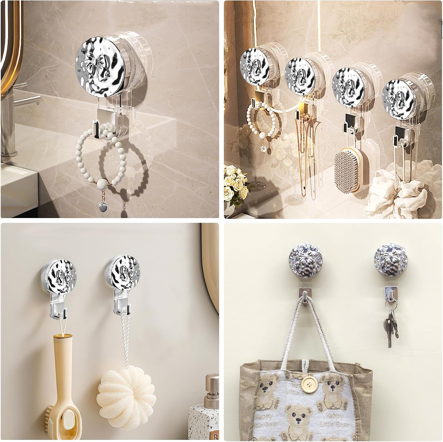 2pcs Suction Cup Wreath Hanger for Glass Windows and Doors
