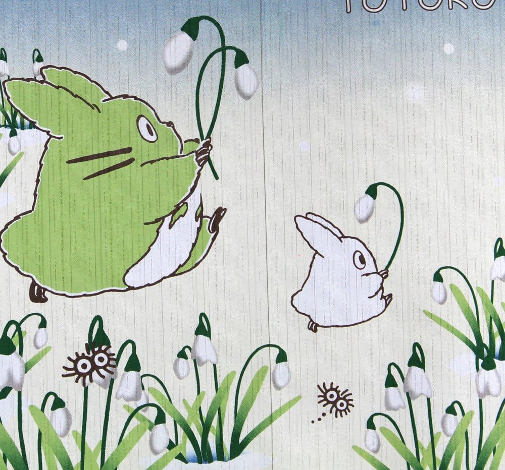 Japanese Noren Curtain Totoro Studio Ghibli Snowdrop 85x90cm
