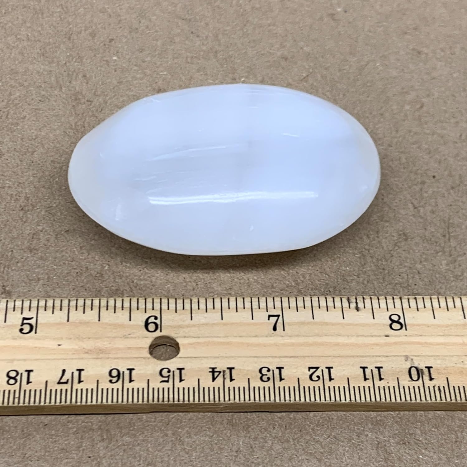 WatanGems 925g Natural Selenite Palm Stone Crystal Pillow Shape Collectible
