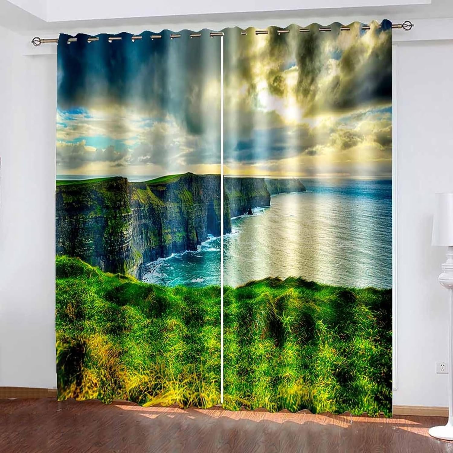 Homxi Kitchen Curtains 2 Panels Set Blackout Grommet