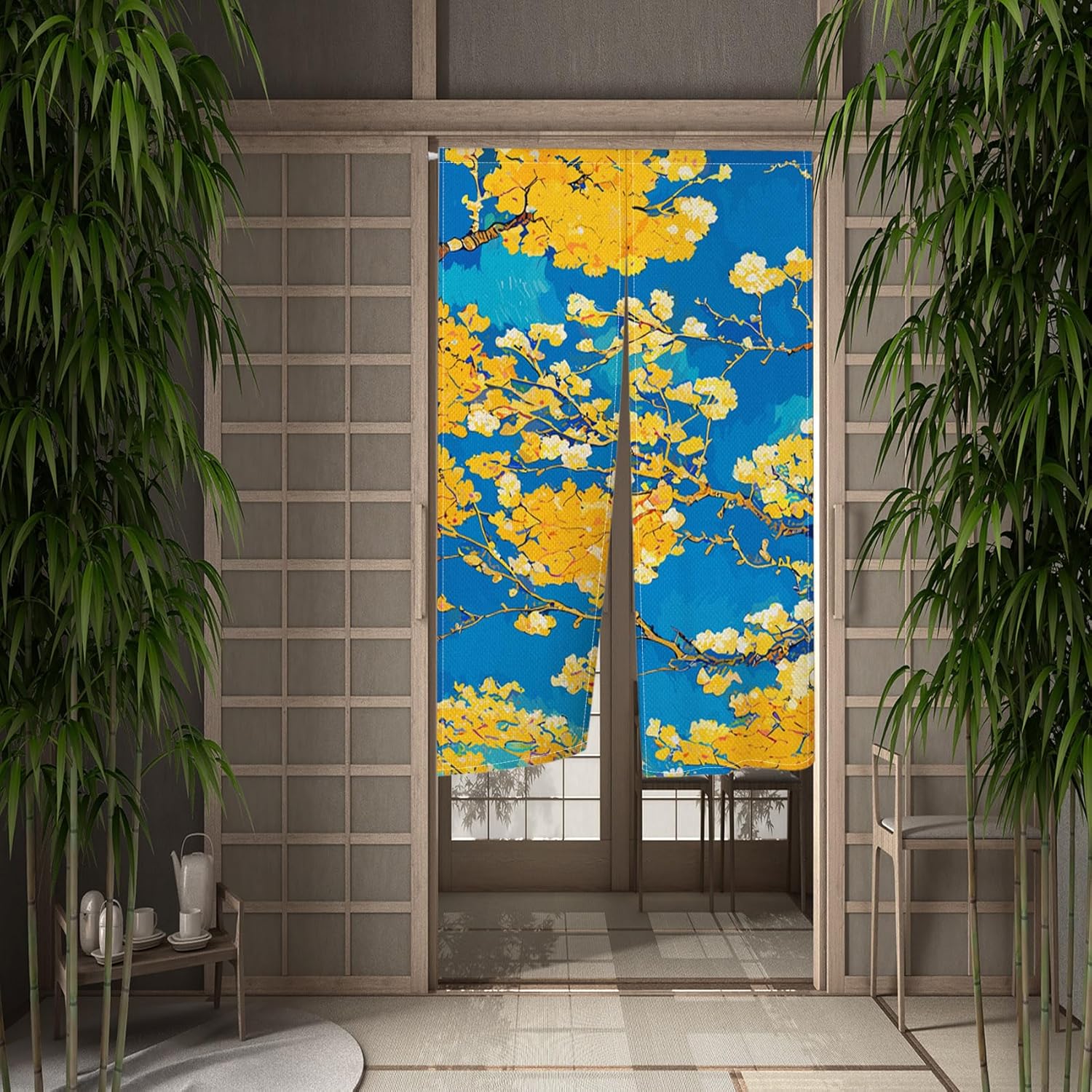 Leowefowa Japanese Noren Door Curtain Panel 34x60