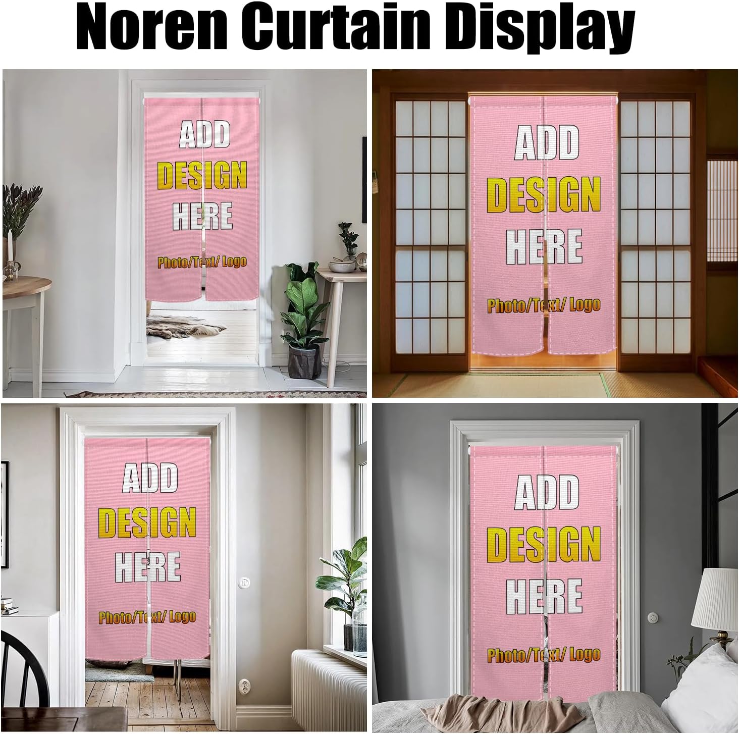 Custom Japanese Double Sided Noren Curtain for Door Divider