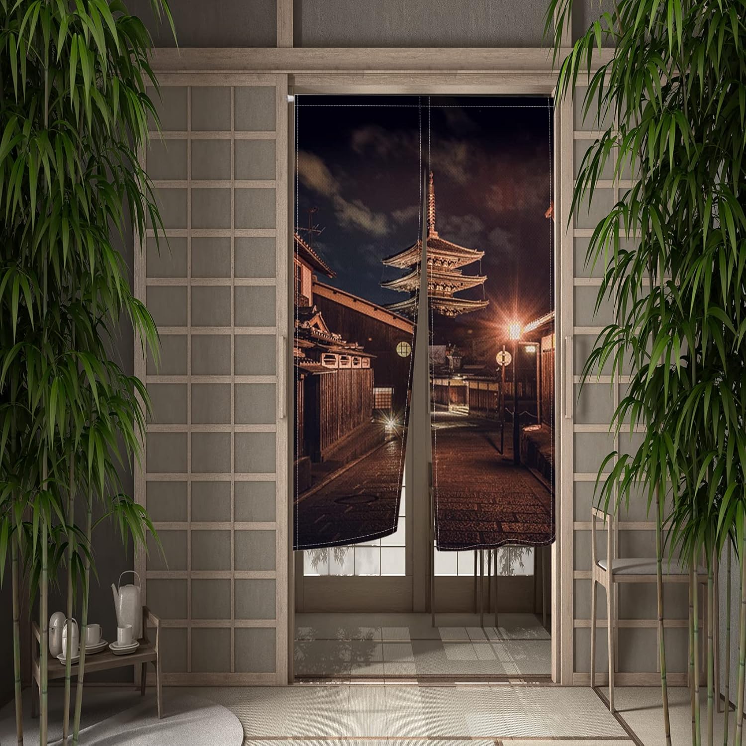Leowefowa Japanese Noren Door Curtain 34 x 48