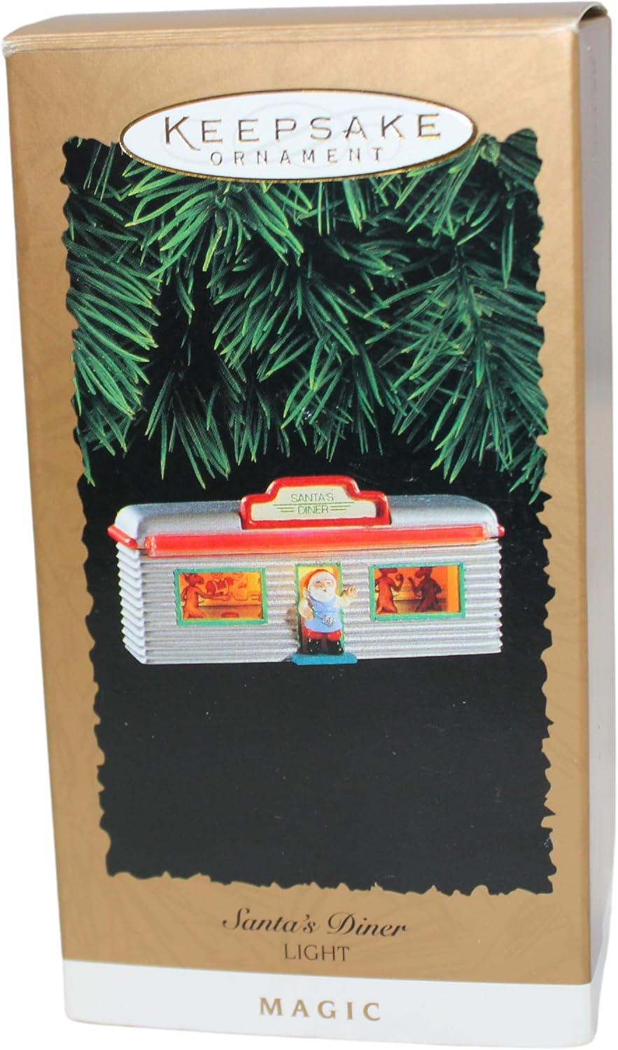 Hallmark Keepsake Ornament Santas Diner Magic Lights 1995