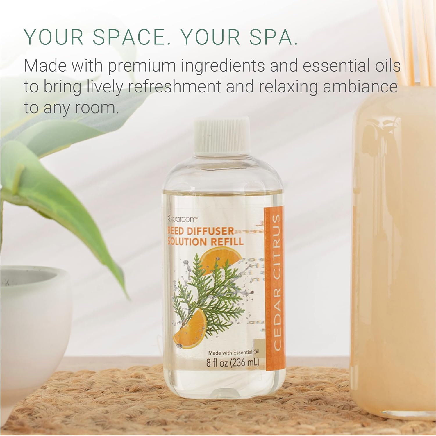 SpaRoom Reed Diffuser Oil Refill Cedar Citrus 8oz