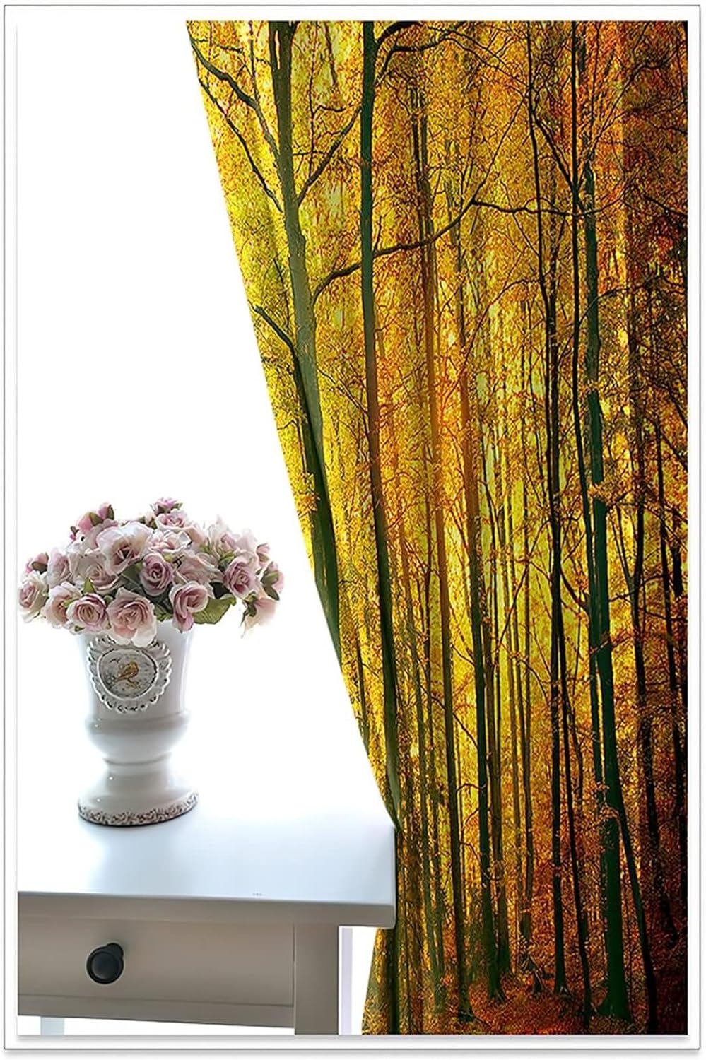 Blackout Curtains for Dining Room 2 Pack Yellow Black with Eyelet