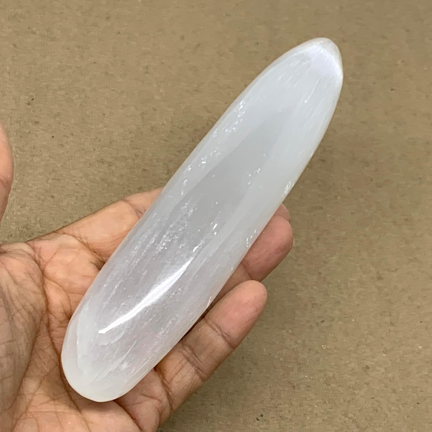 Natural Selenite Crystal Wand Polished 7x14 063 Lbs B36495