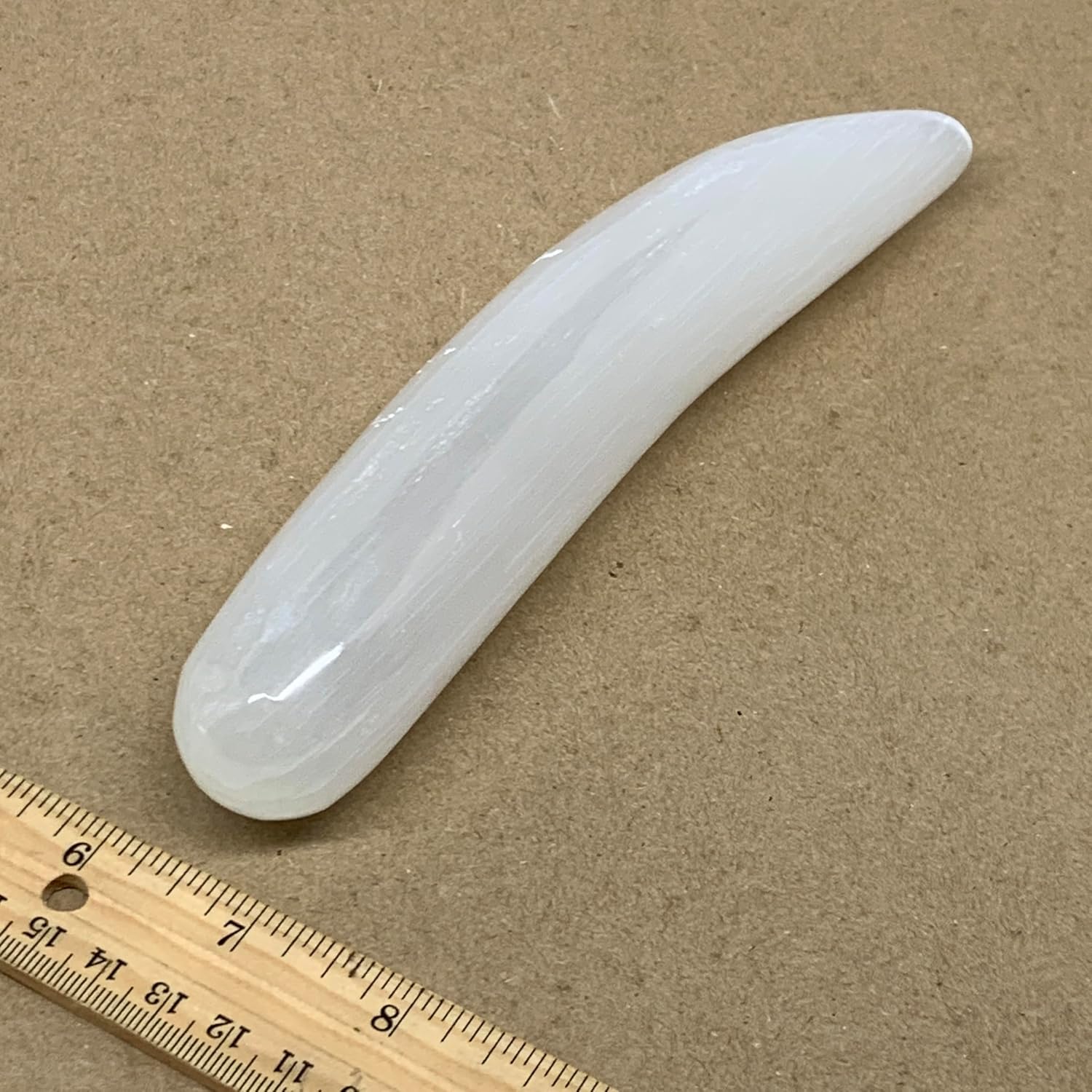 Natural Solid Selenite Crystal Wand Polished
