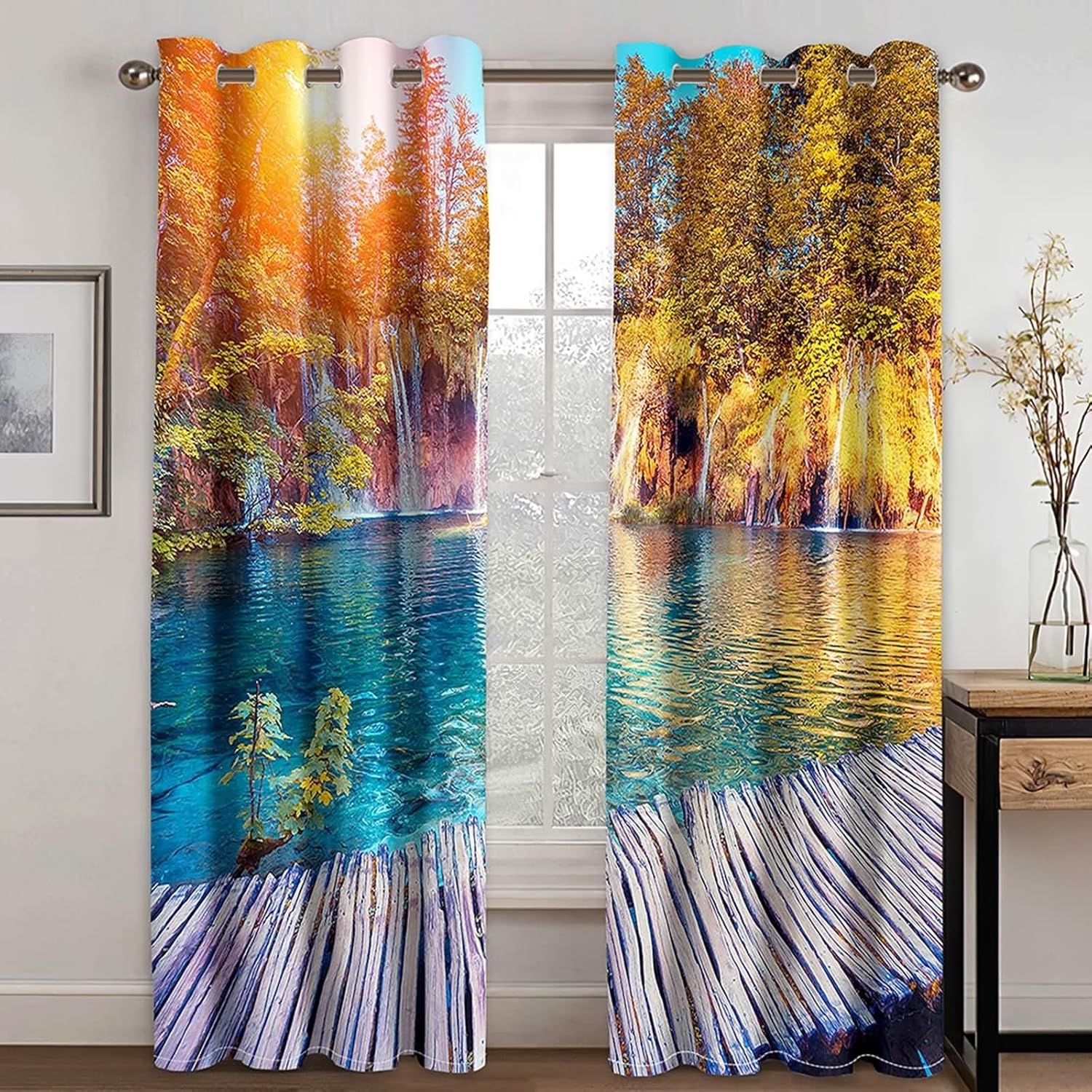 Homxi 2 Panel Blackout Curtains for Bedroom and Living Room