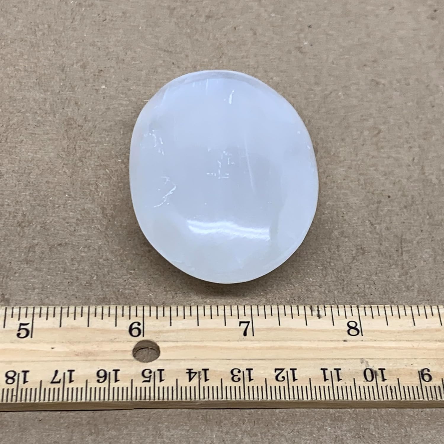 WatanGems 925g Natural Selenite Palm Stone Crystal Pillow Shape Collectible