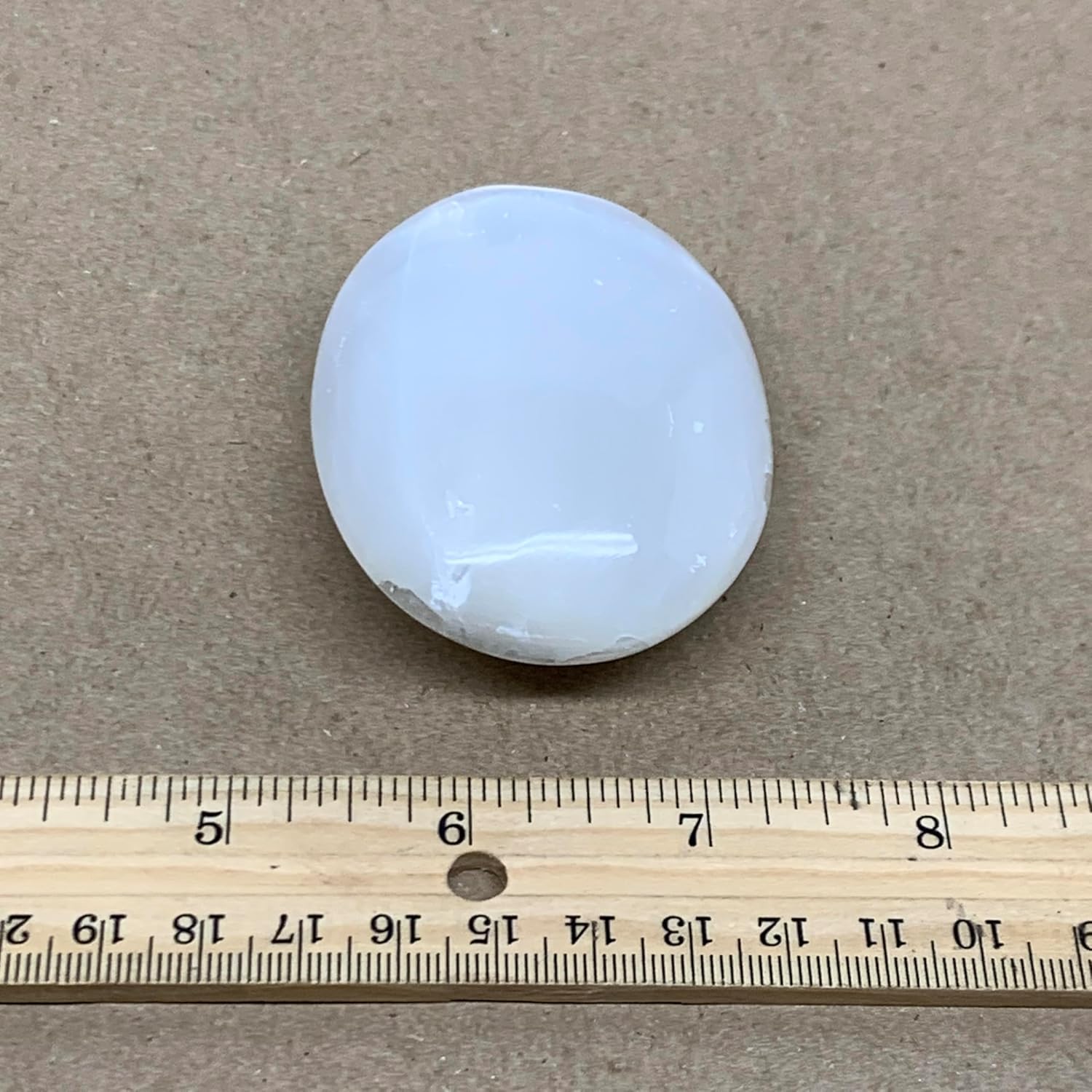 110g Natural Selenite Palm-Stone Crystal Pillow Shape