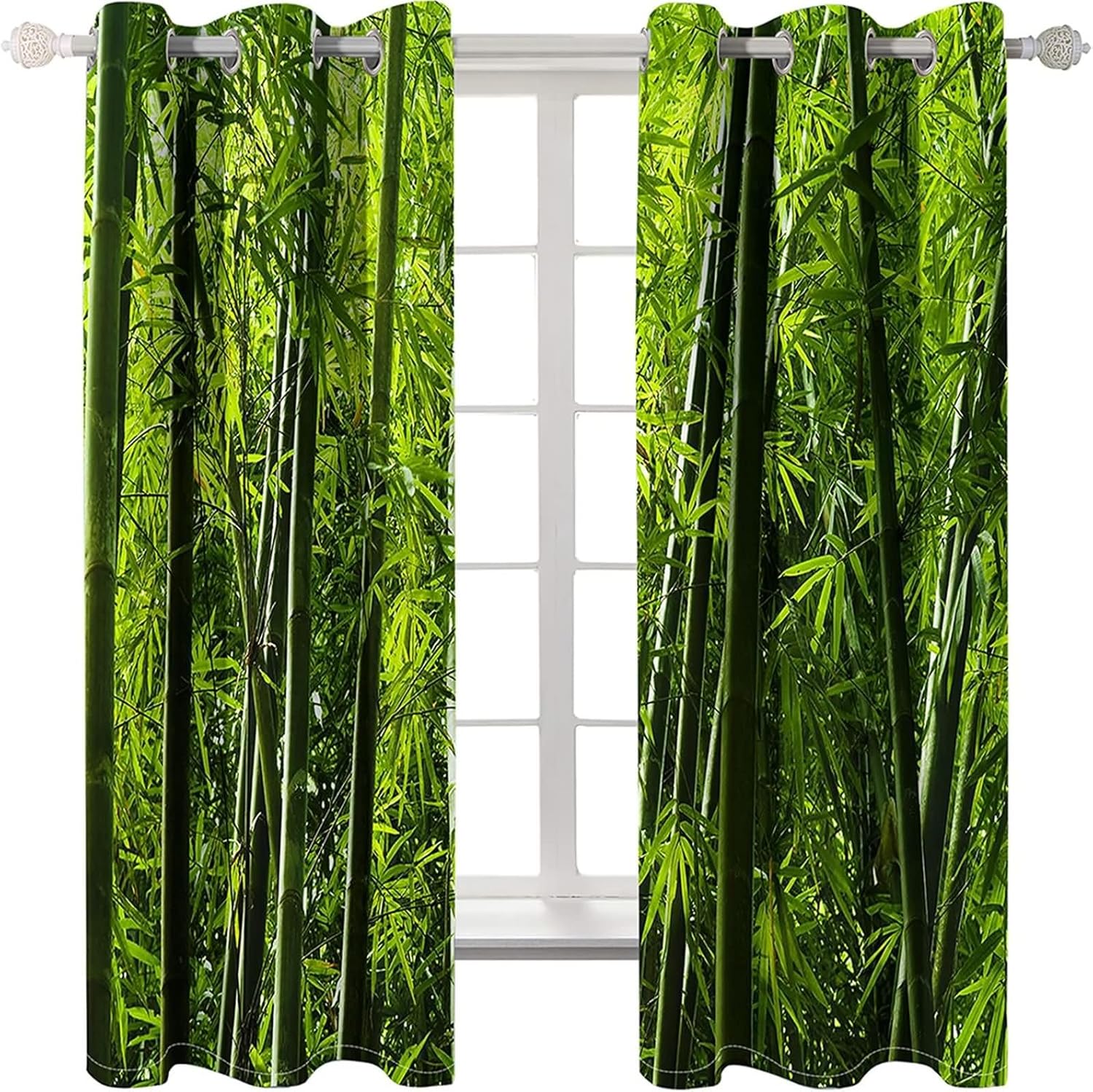 Homxi Balcony Curtains Set of 2 Trees and Leaves Pattern