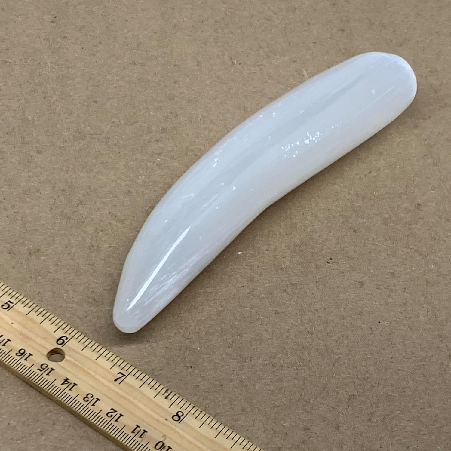 Natural Selenite Crystal Wand Polished 7x14 063 Lbs B36495