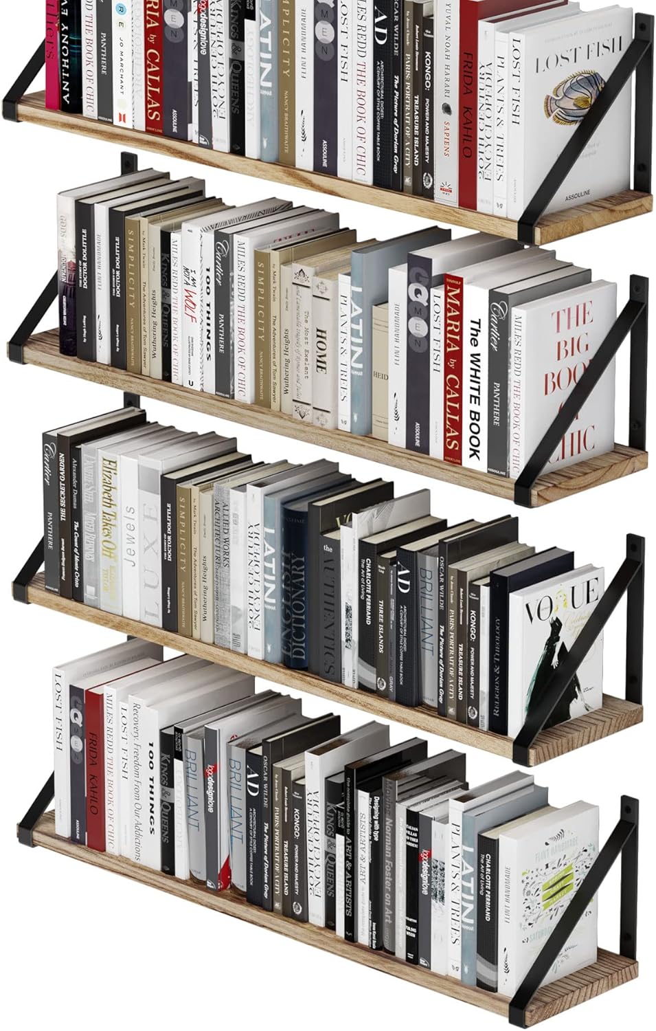 Wallniture Bora Floating Shelves 24x6 Set of 4