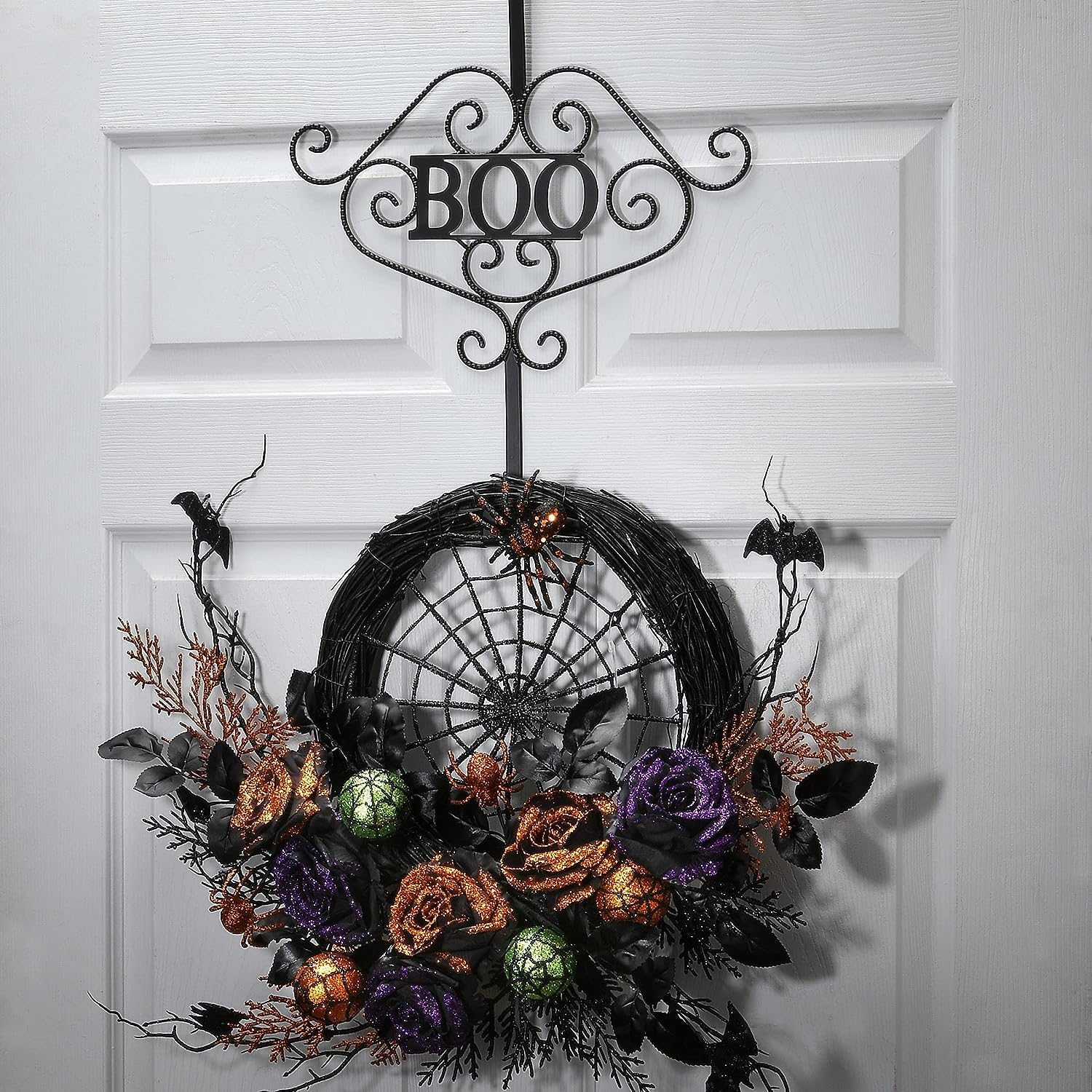 National Tree Boo Wreath Hanger Halloween 17 Inches