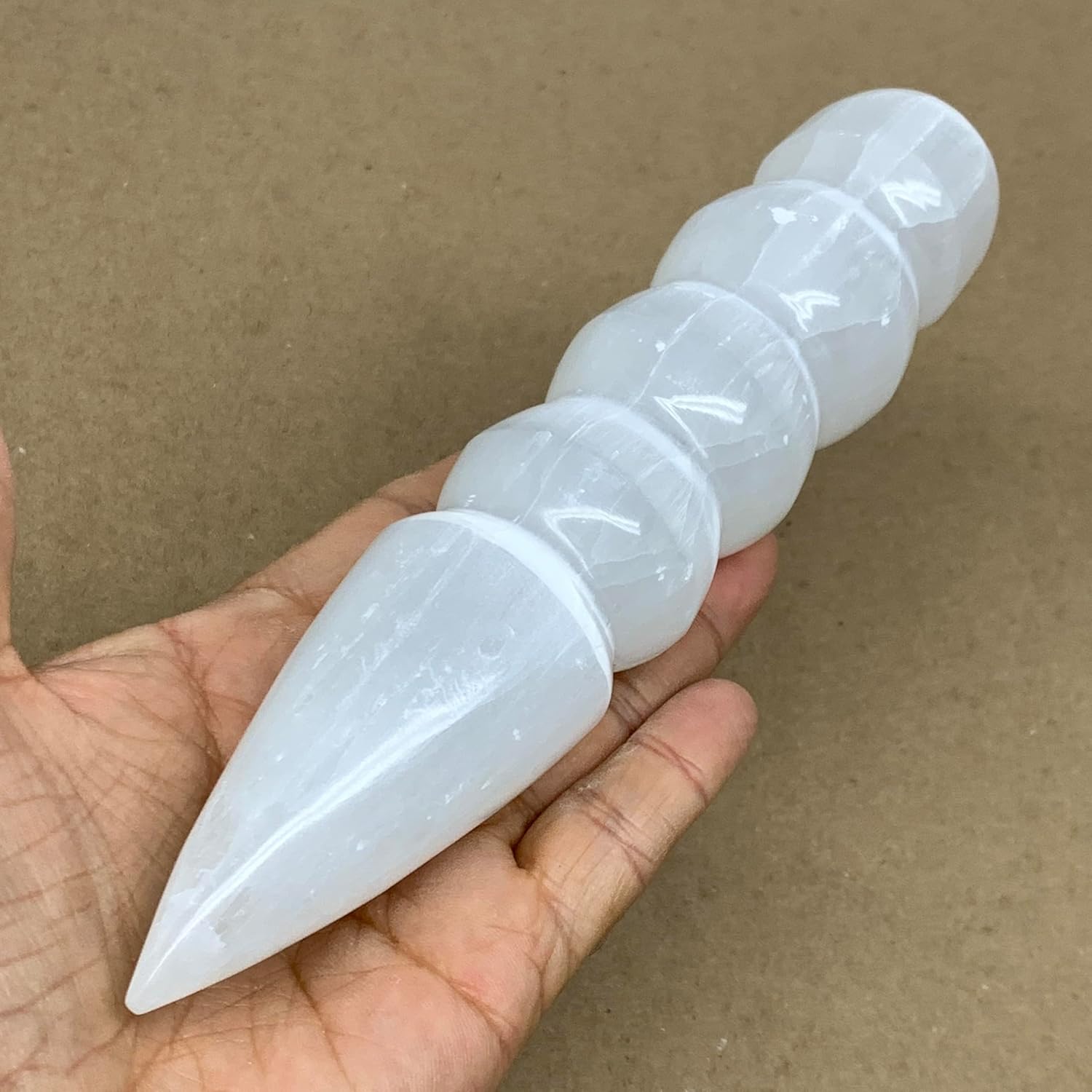 080 Lbs Large Selenite Crystal Spiral Wand Point B36604