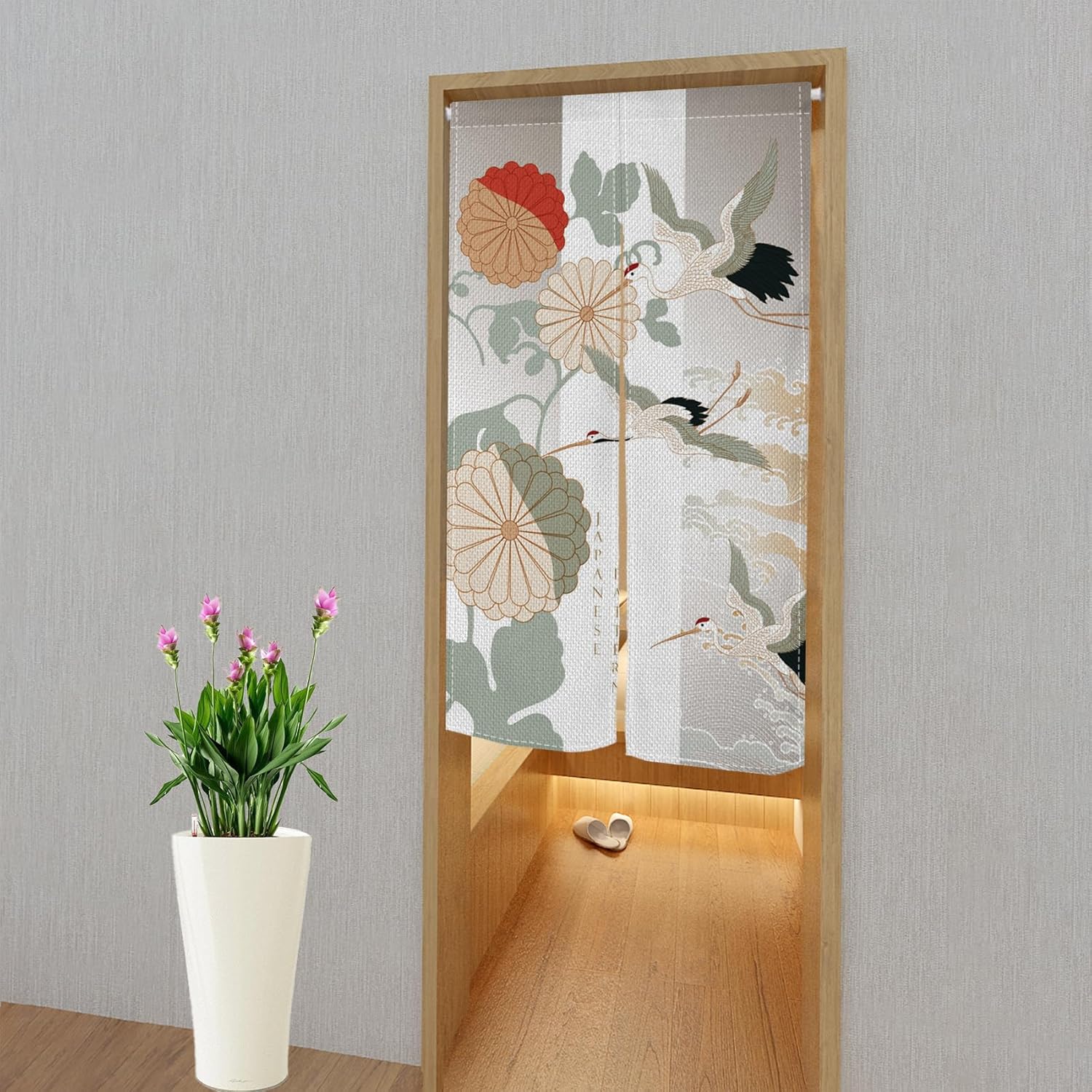 Leowefowa Japanese Noren Door Curtain Panel 1