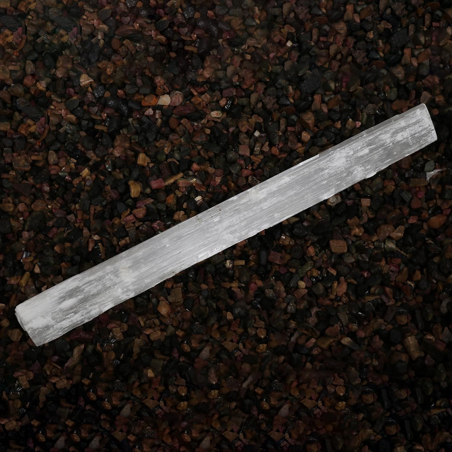 REAL-GEMS Natural White Selenite Rod Healing Crystal 493 Grams