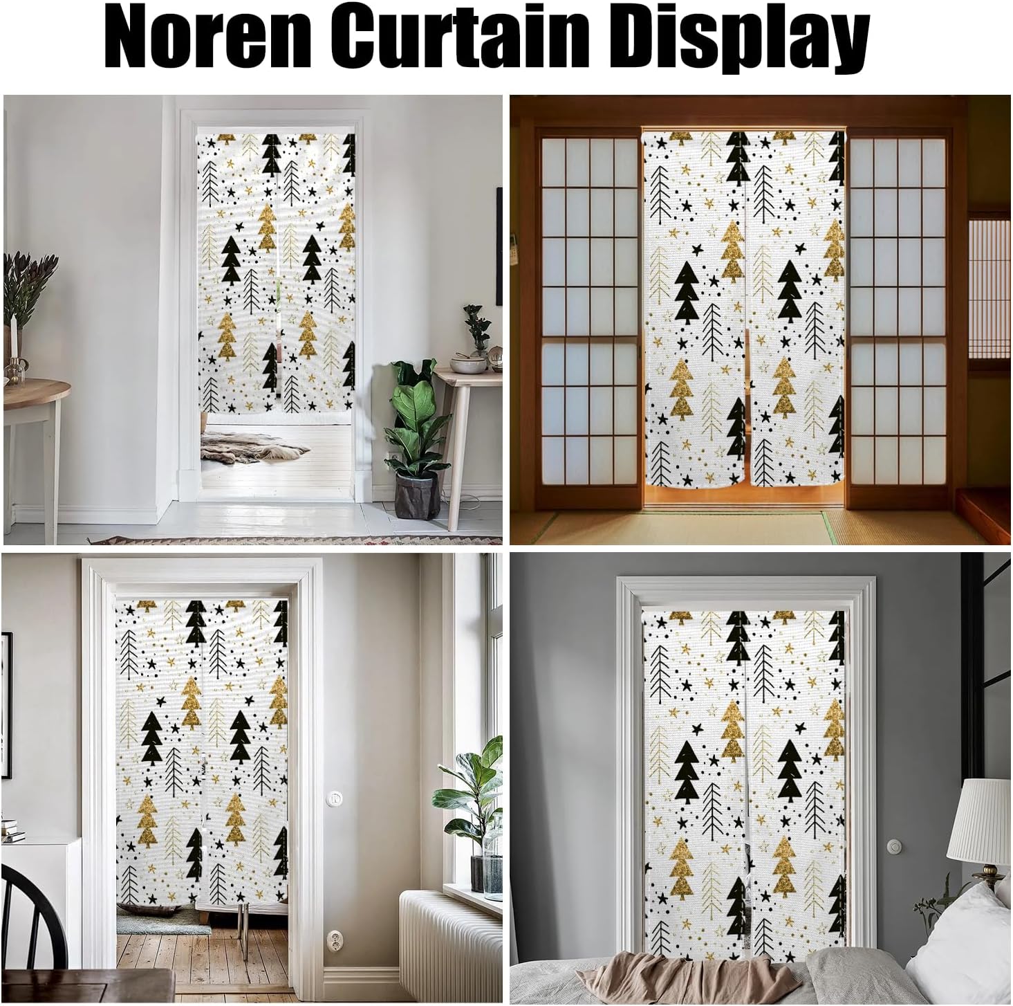 Japanese Noren Door Curtain 34x60 Inches Cotton Linen