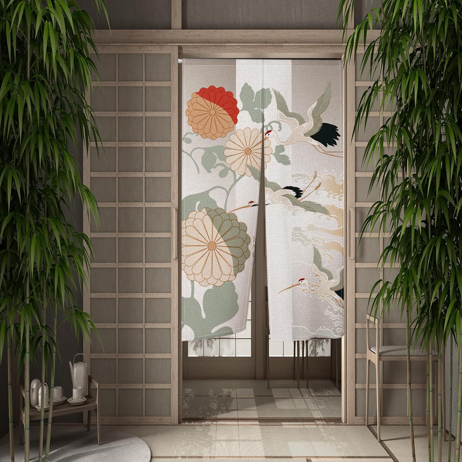 Leowefowa Japanese Noren Door Curtain Panel 1