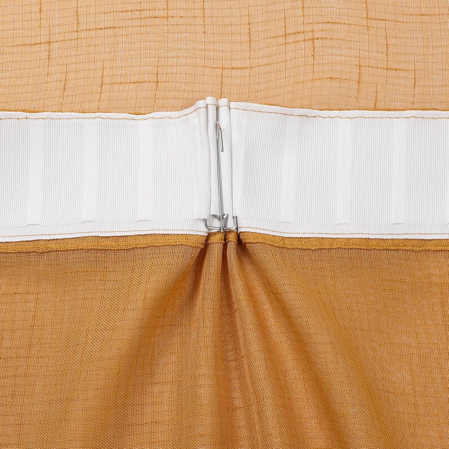 Gold Sheer Curtains 102 Inch Long 2 Panels