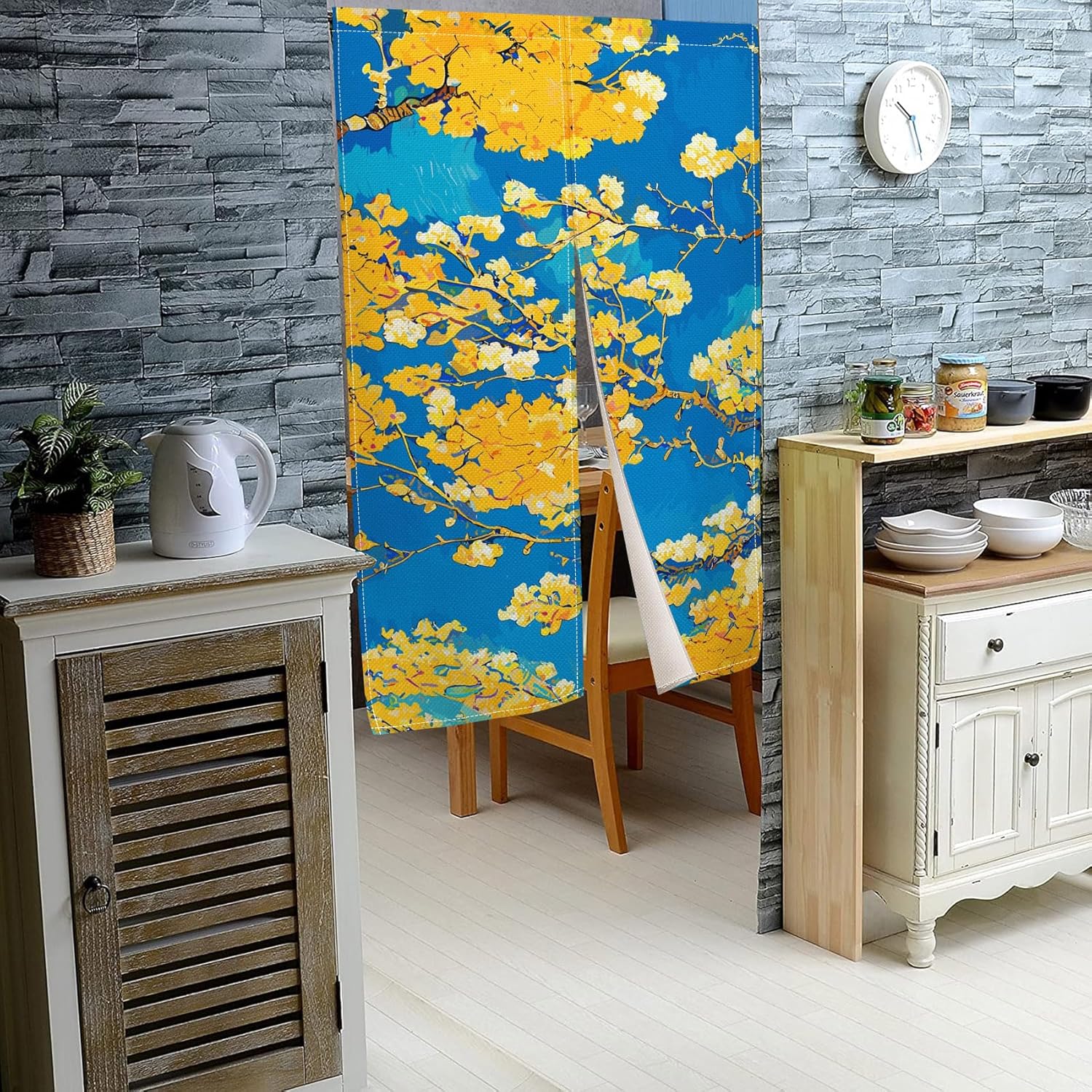 Leowefowa Japanese Noren Door Curtain Panel 34x60