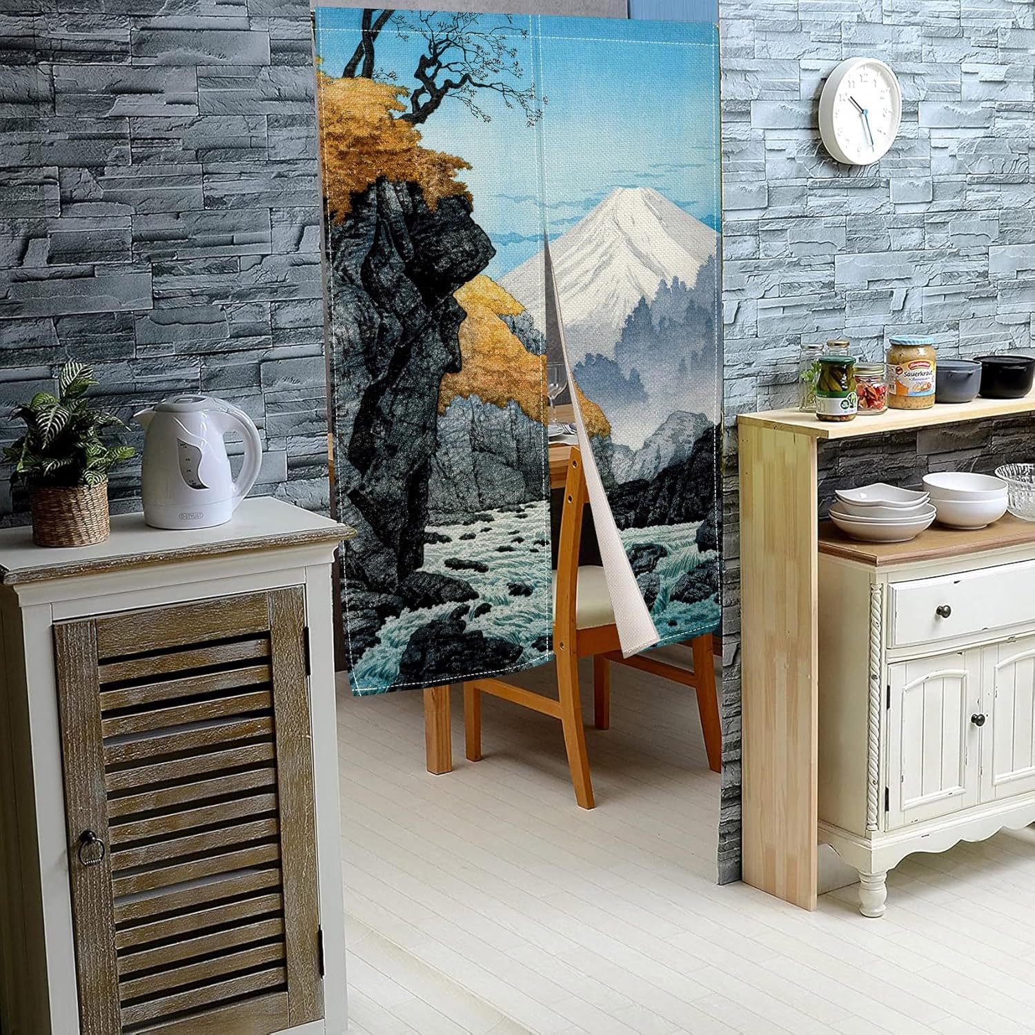 Japanese Noren Door Curtain 34x60 Inches Natural Scenery Design