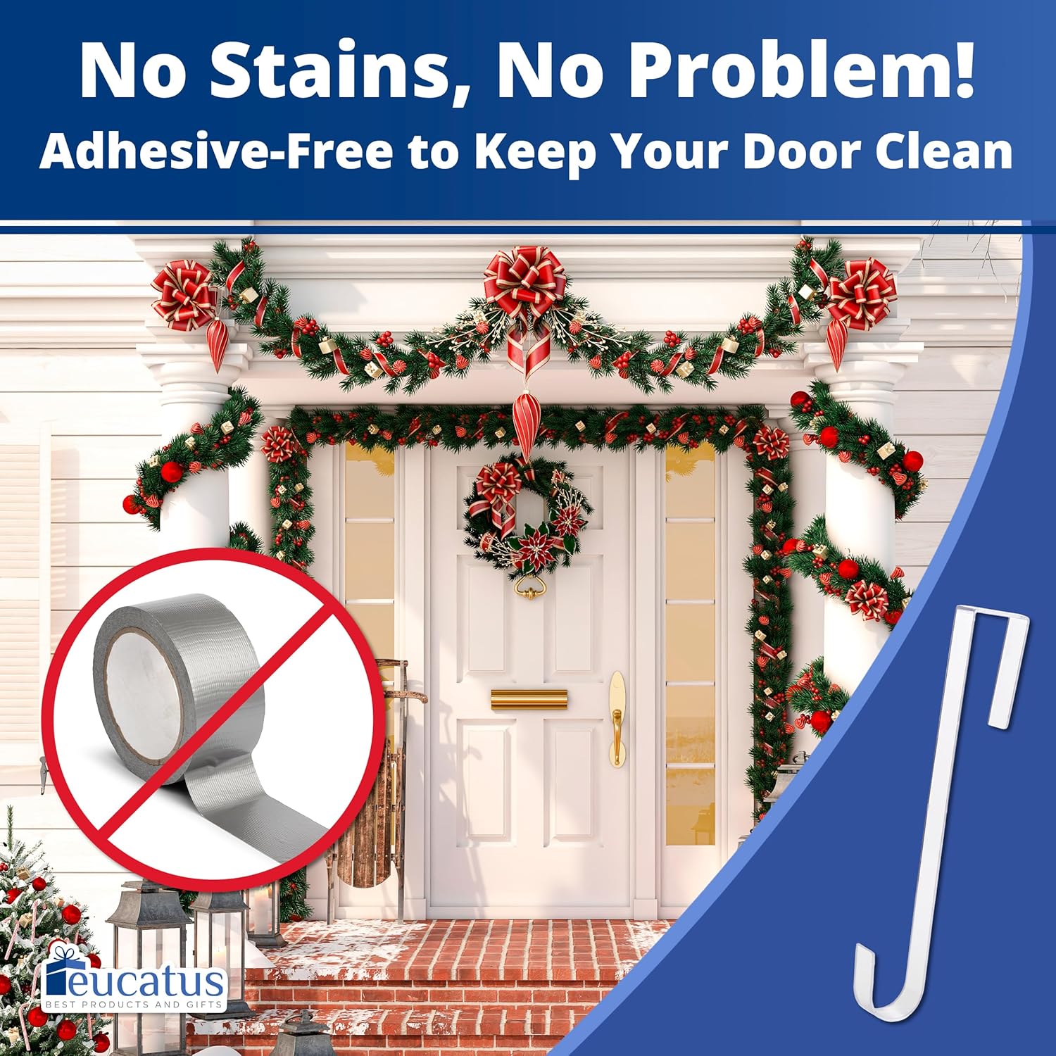 Non Scratch 100 Clear 12 Inch Wreath Hanger