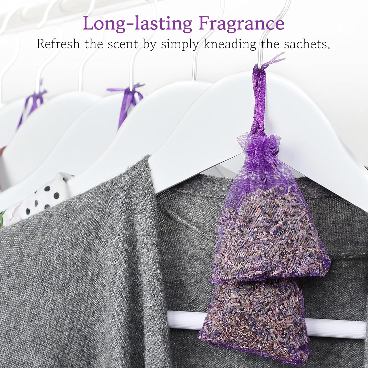 Lavender Sachets for Closets and Drawers - Pack of 20