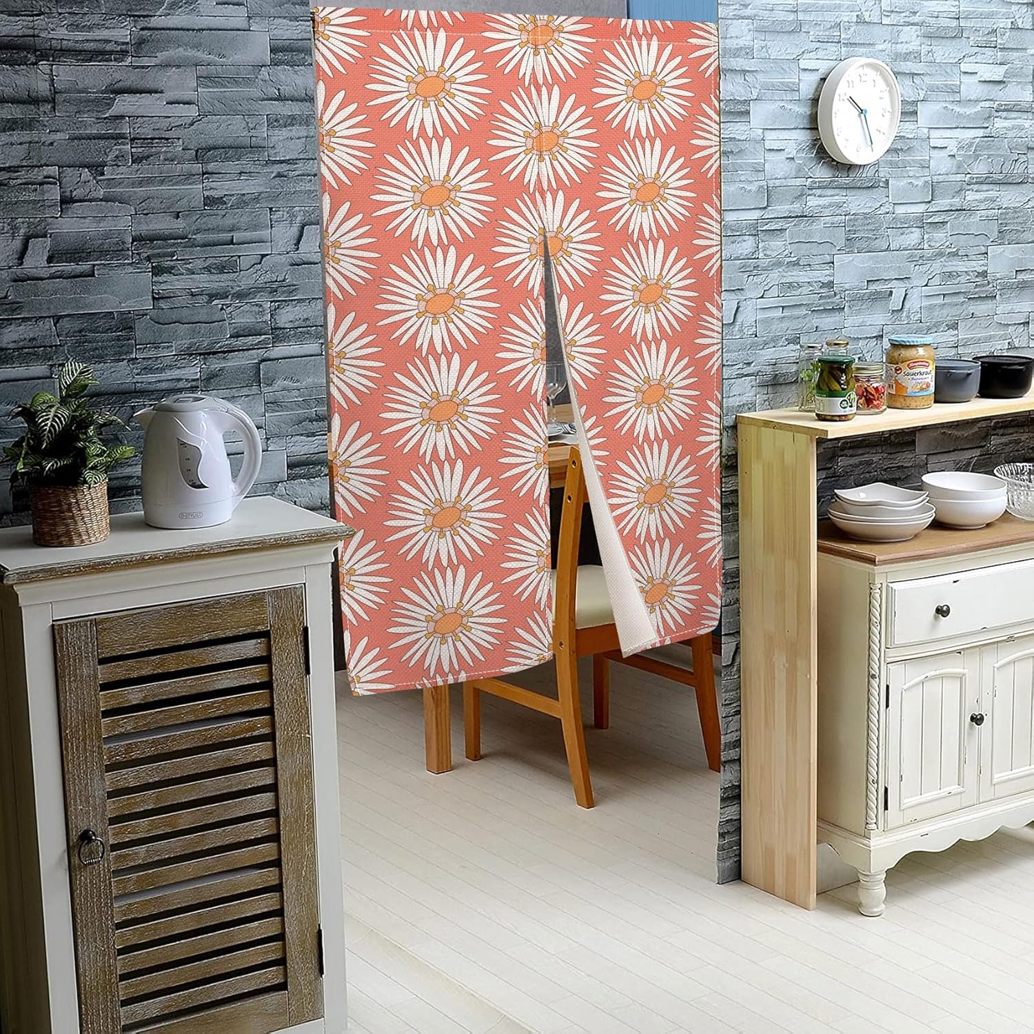 Japanese Noren Door Curtain 34x60 Pink Flower Petals