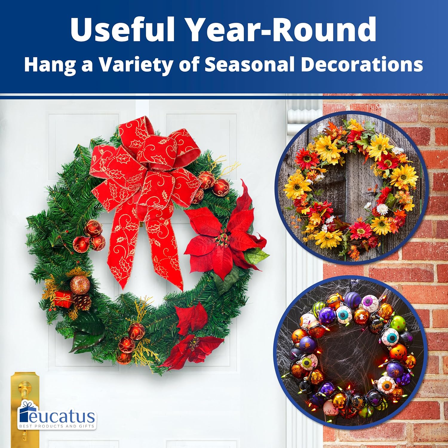 Non Scratch 100 Clear 12 Inch Wreath Hanger