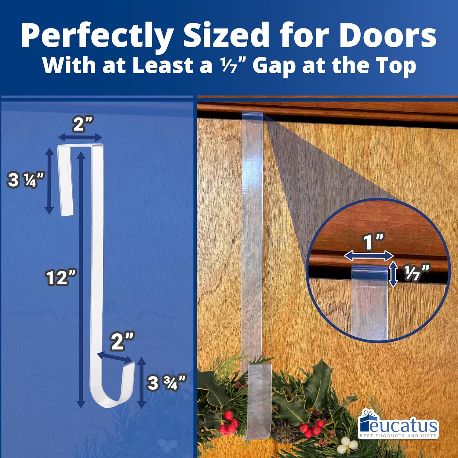 Non Scratch 100 Clear 12 Inch Wreath Hanger