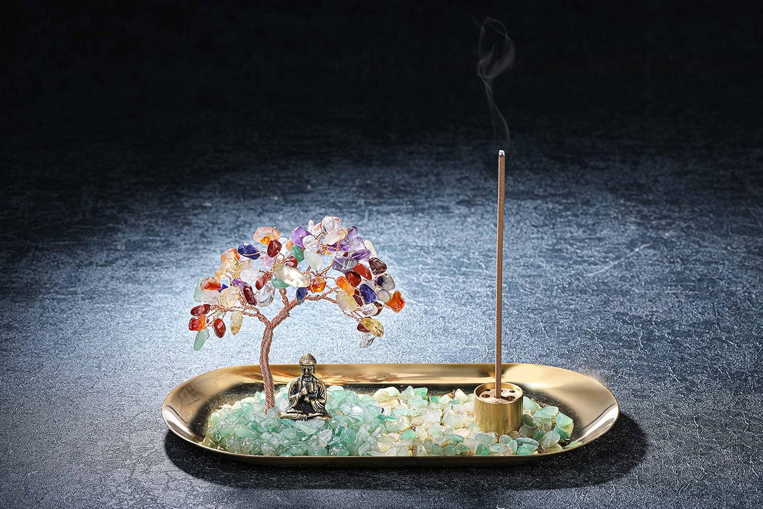 Jovivi Crystal Incense Holder for Sticks