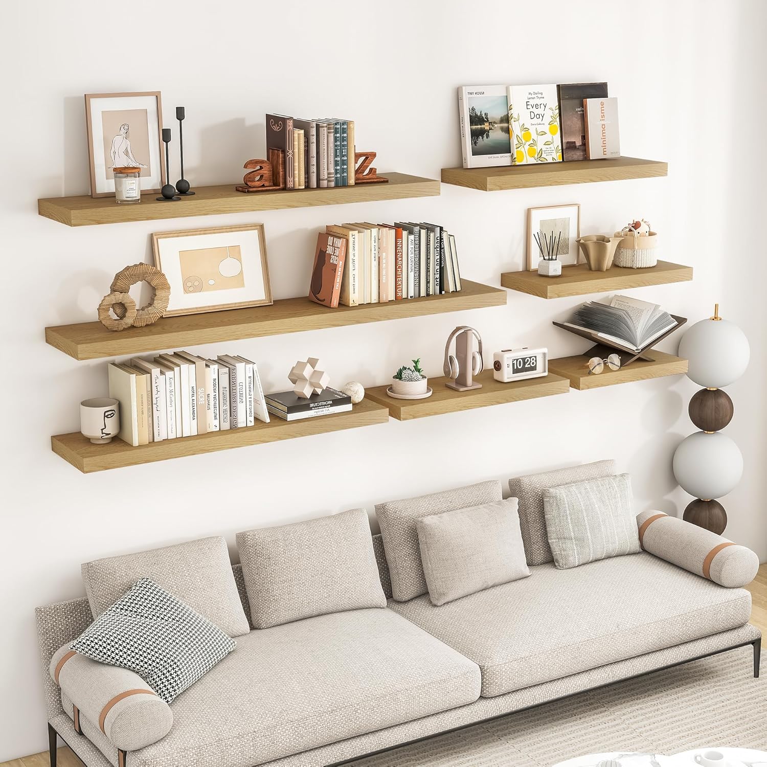 RICHFOCUS 36 Inch Floating Shelves Set of 2