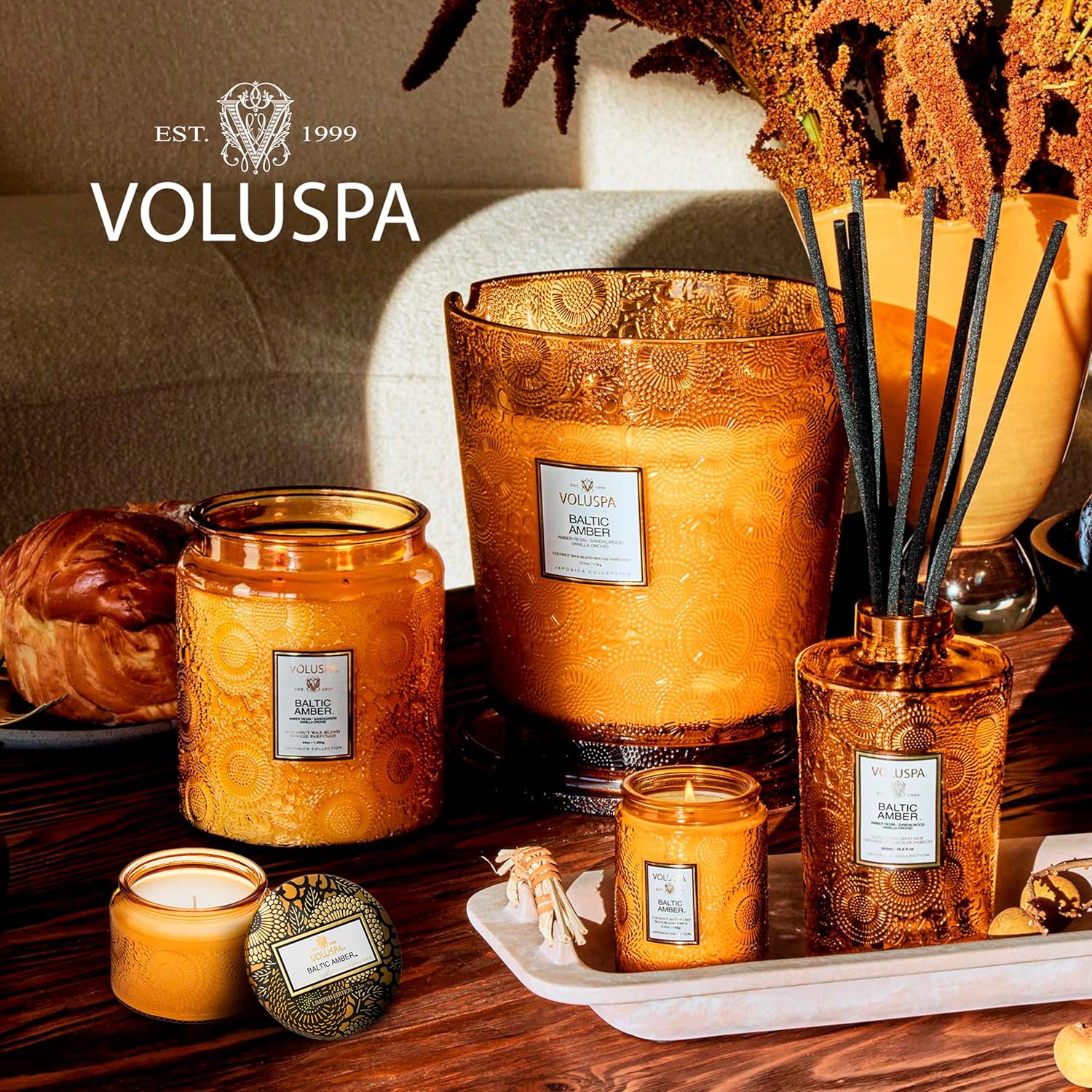 Voluspa Baltic Amber Reed Diffuser 34 Oz